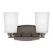 Generation Lighting Canada - Two Light Wall / Bath - Franport - Bronze- Union Lighting Luminaires Decor