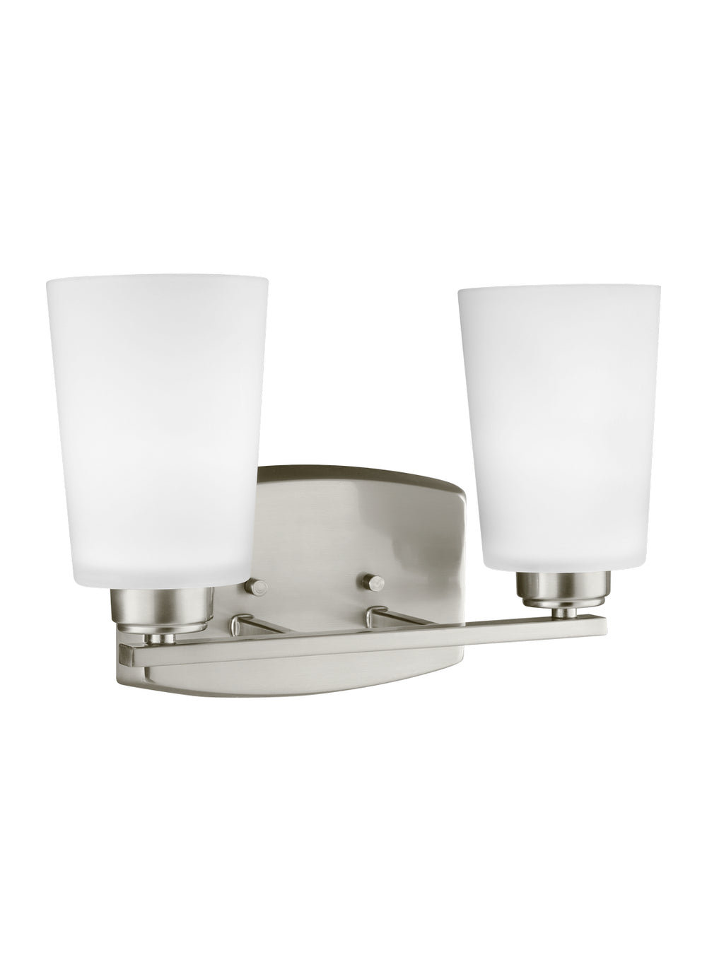 Generation Lighting Canada - Two Light Wall / Bath - Franport - Brushed Nickel- Union Lighting Luminaires Decor