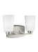 Generation Lighting Canada - Two Light Wall / Bath - Franport - Brushed Nickel- Union Lighting Luminaires Decor