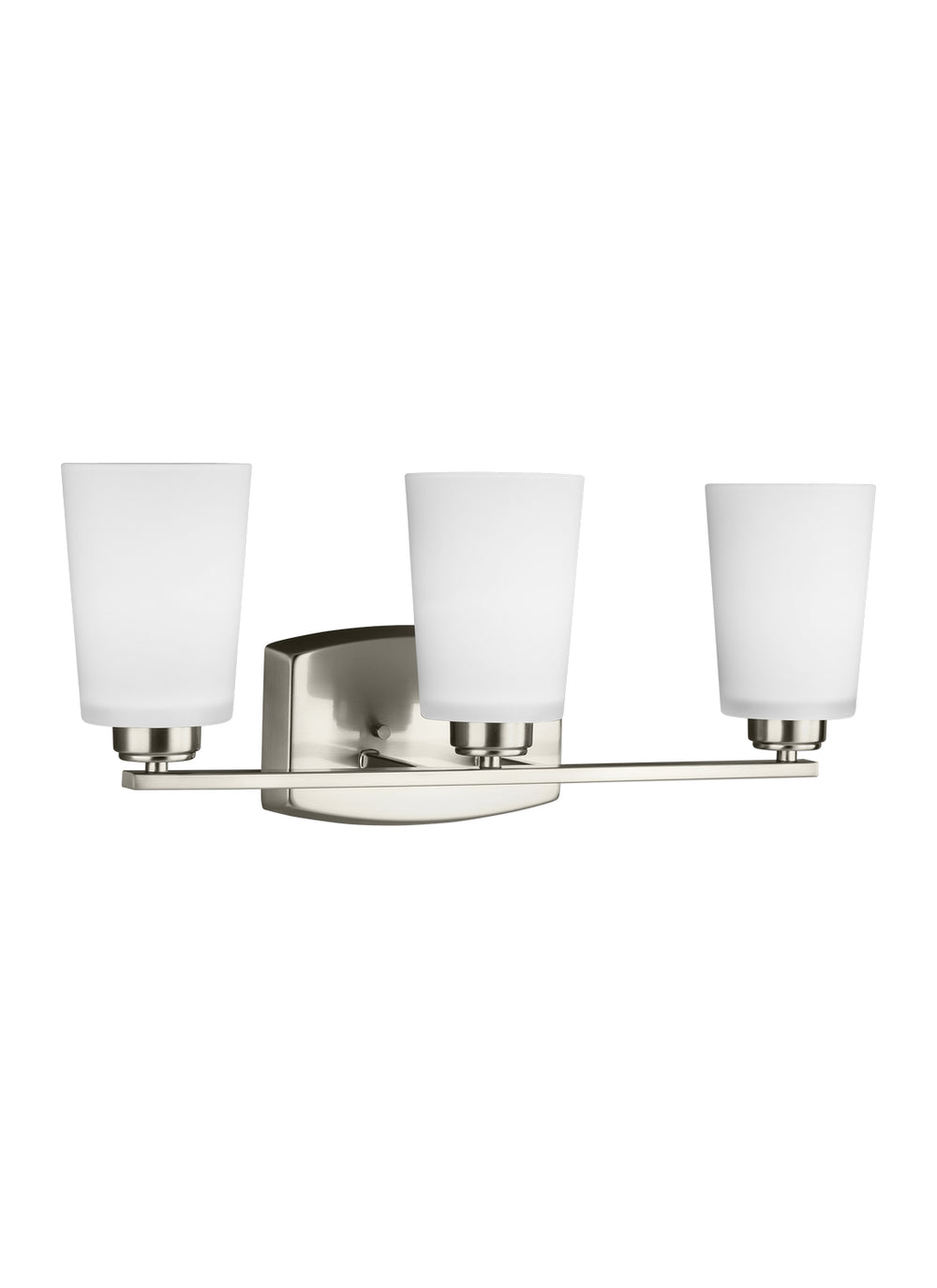 Generation Lighting Canada - Three Light Wall / Bath - Franport - Brushed Nickel- Union Lighting Luminaires Decor