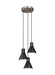 Generation Lighting Canada - Three Light Cluster Pendant - Towner - Brushed Nickel- Union Lighting Luminaires Decor