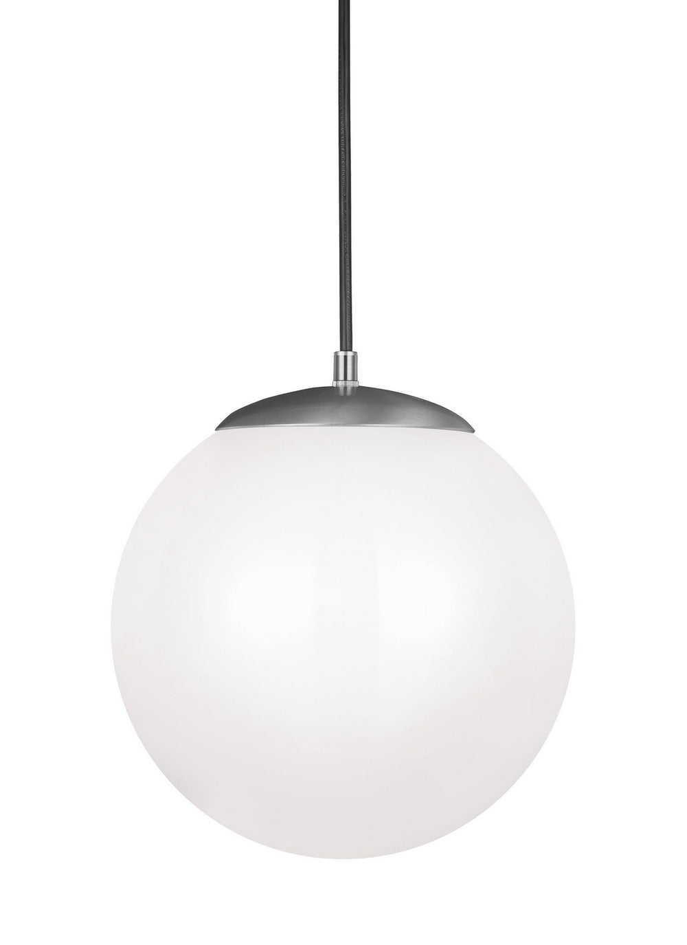 Visual Comfort Studio Canada - LED Pendant - Leo - Hanging Globe - Satin Aluminum- Union Lighting Luminaires Decor