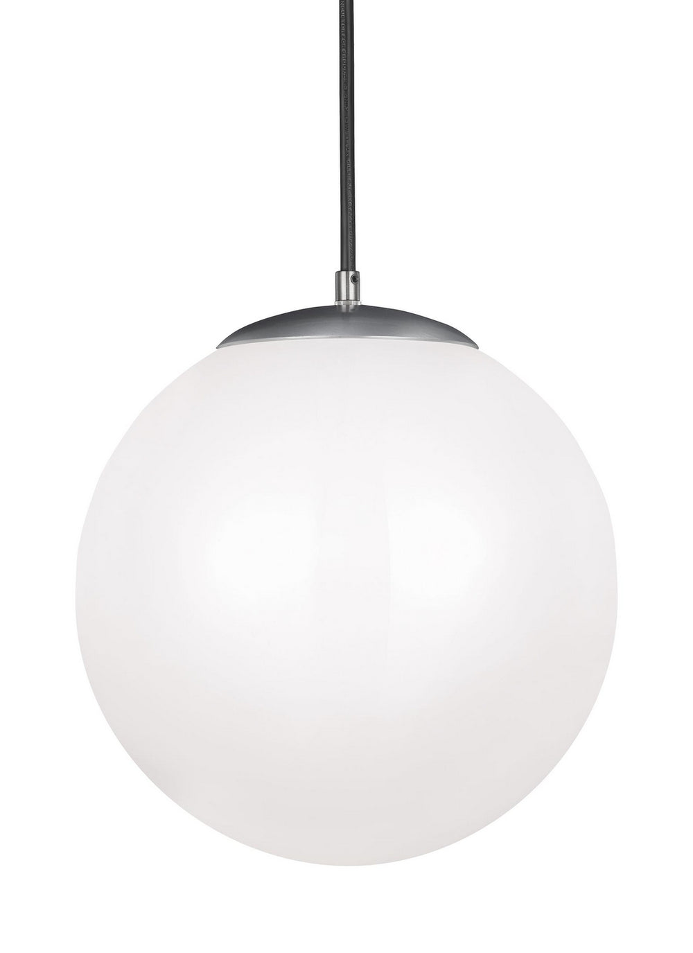 Visual Comfort Studio Canada - LED Pendant - Leo - Hanging Globe - Satin Aluminum- Union Lighting Luminaires Decor