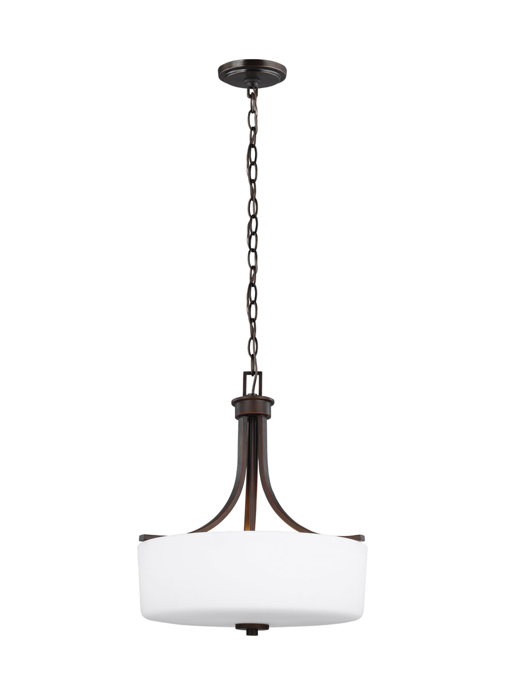 Generation Lighting Canada - Three Light Pendant - Canfield - Bronze- Union Lighting Luminaires Decor