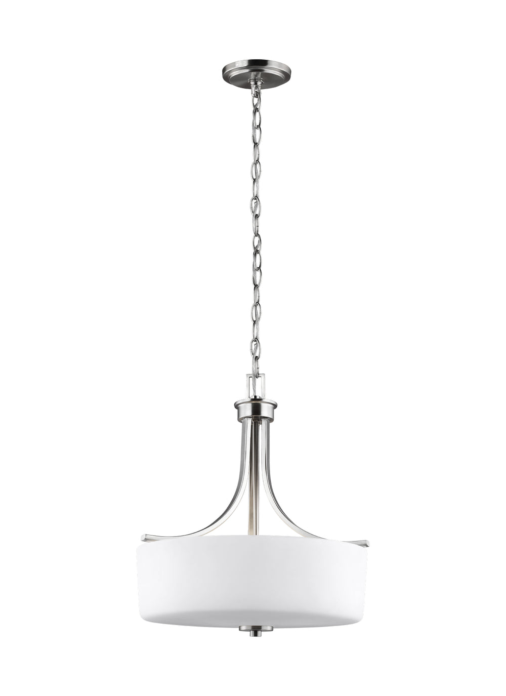 Generation Lighting Canada - Three Light Pendant - Canfield - Brushed Nickel- Union Lighting Luminaires Decor
