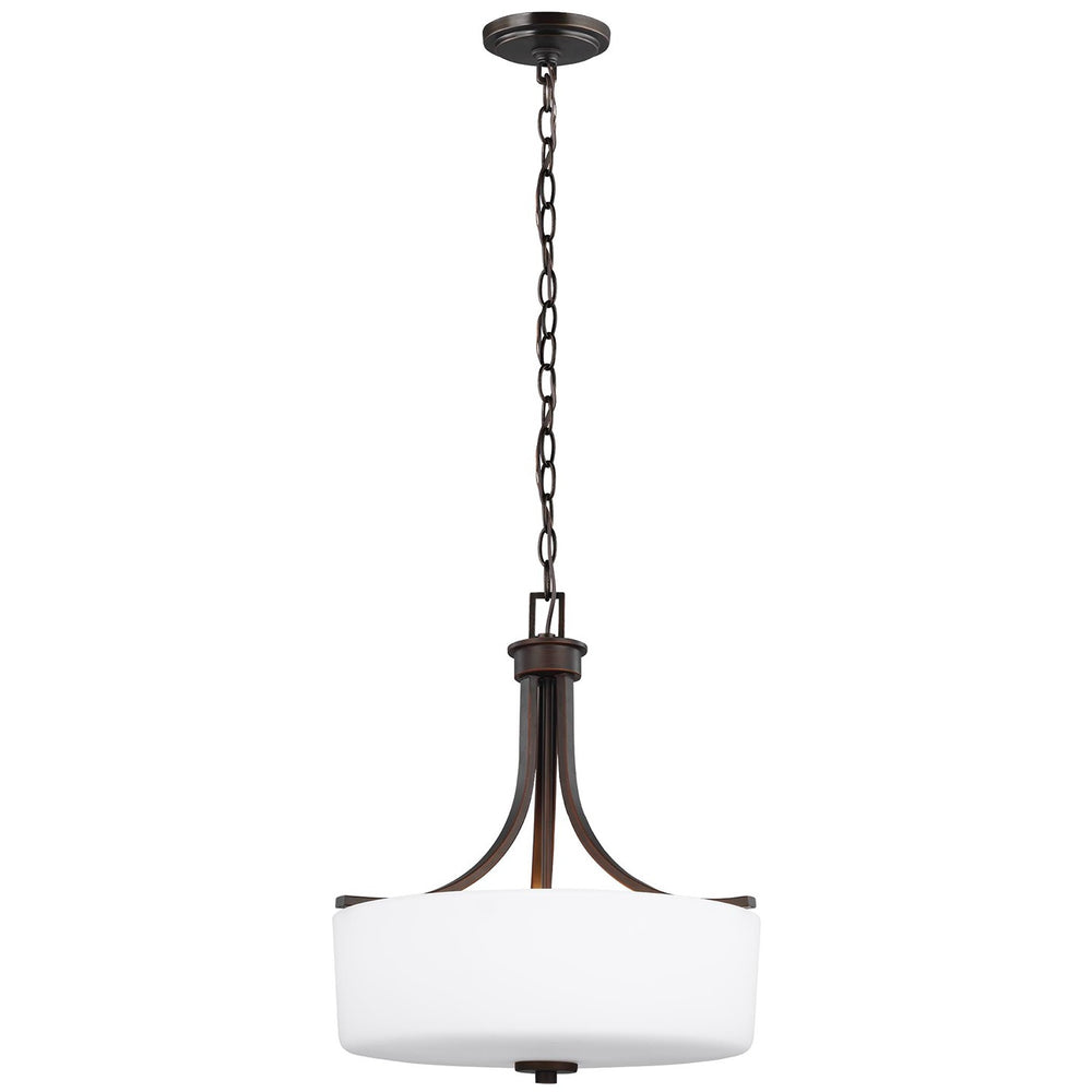 Generation Lighting Canada - Three Light Pendant - Canfield - Bronze- Union Lighting Luminaires Decor