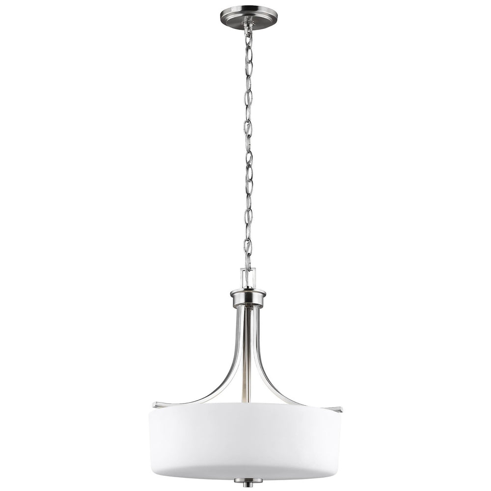 Generation Lighting Canada - Three Light Pendant - Canfield - Brushed Nickel- Union Lighting Luminaires Decor