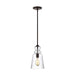 Generation Lighting Canada - One Light Pendant - Kea - Bronze- Union Lighting Luminaires Decor