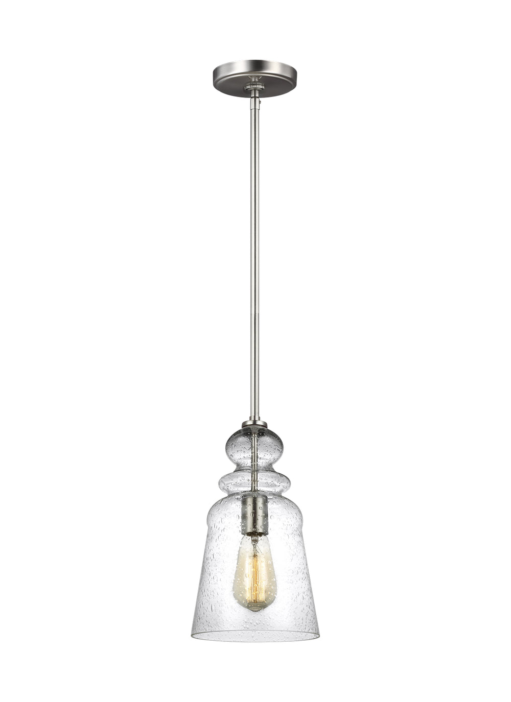 Generation Lighting Canada - One Light Pendant - Kea - Brushed Nickel- Union Lighting Luminaires Decor