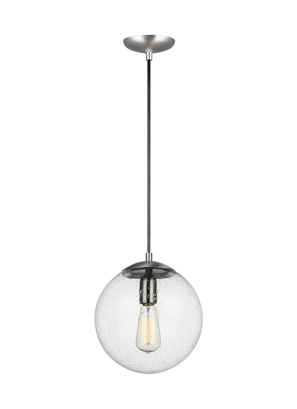 Visual Comfort Studio Canada - One Light Pendant - Leo - Hanging Globe - Satin Aluminum- Union Lighting Luminaires Decor
