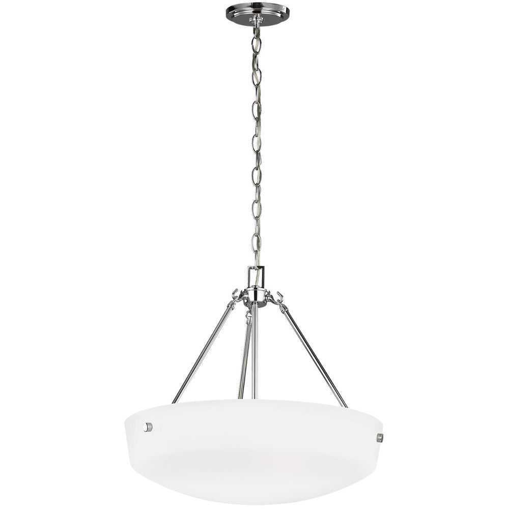 Generation Lighting Canada - Three Light Pendant - Kerrville - Chrome- Union Lighting Luminaires Decor