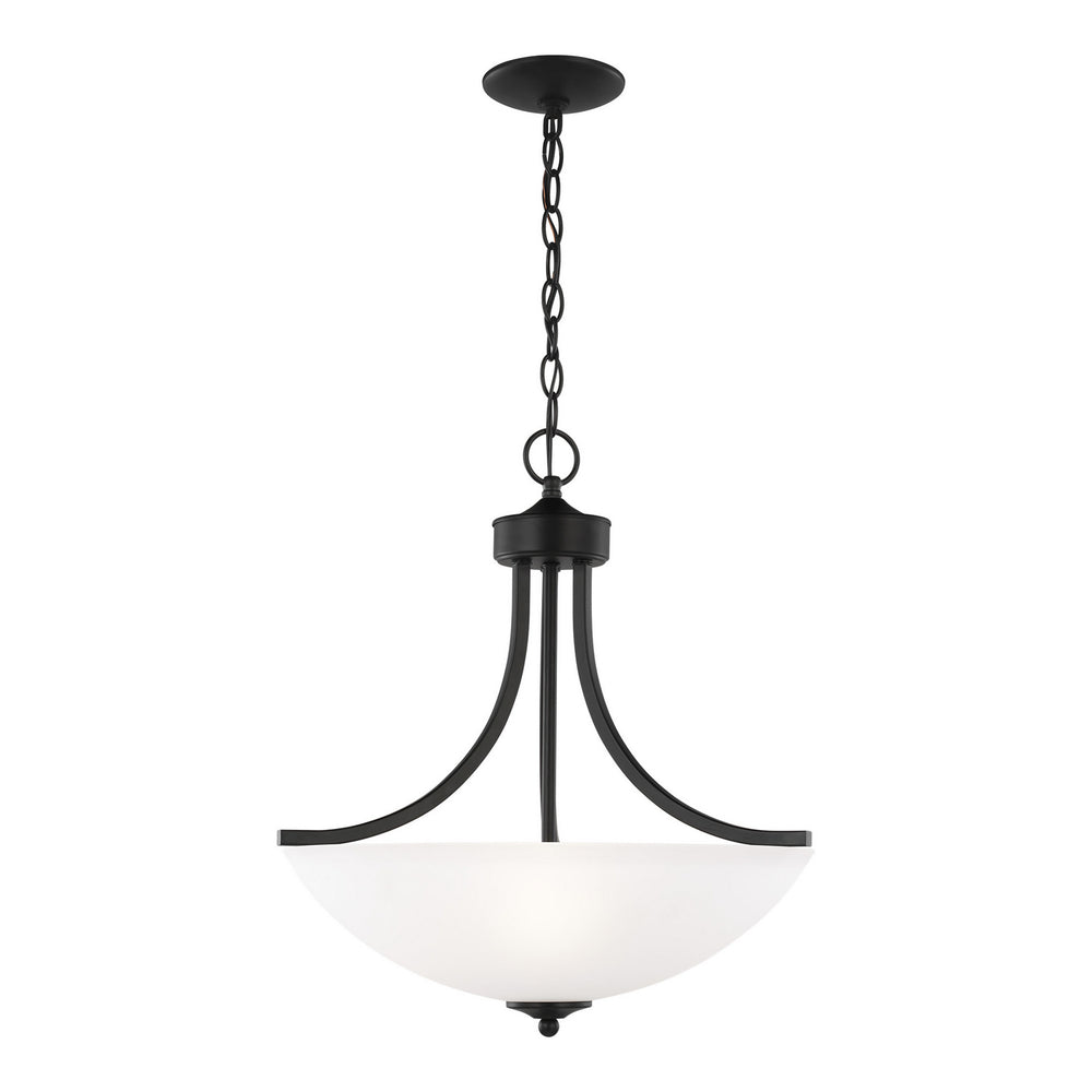 Generation Lighting Canada - Three Light Pendant - Geary - Midnight Black- Union Lighting Luminaires Decor