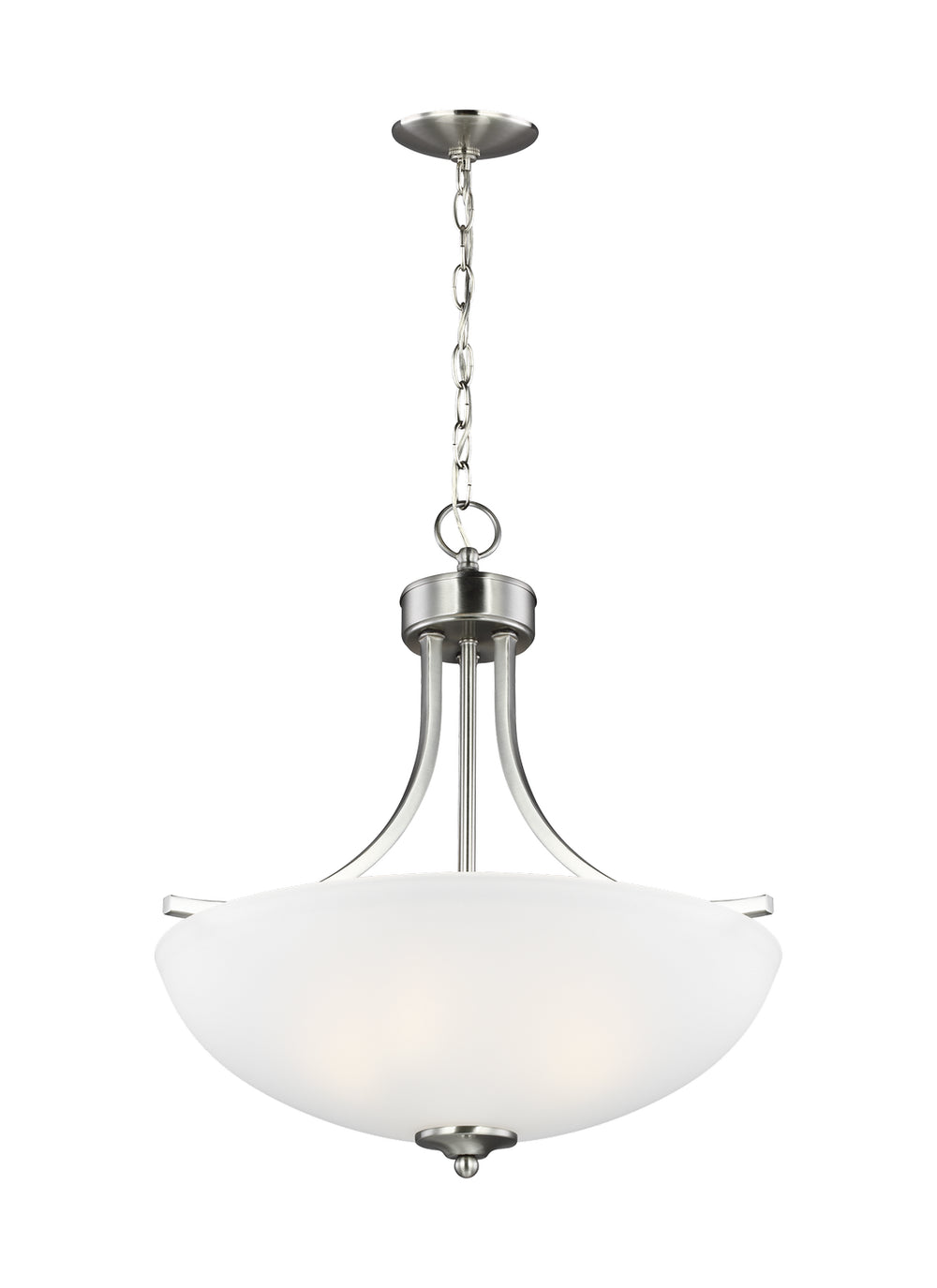 Generation Lighting Canada - Three Light Pendant - Geary - Brushed Nickel- Union Lighting Luminaires Decor