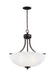 Generation Lighting Canada - Three Light Pendant - Geary - Bronze- Union Lighting Luminaires Decor