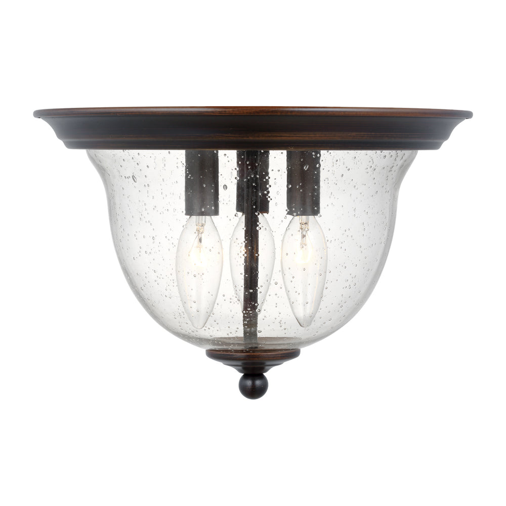 Generation Lighting Canada - Three Light Ceiling Flush Mount - Belton - Bronze- Union Lighting Luminaires Decor