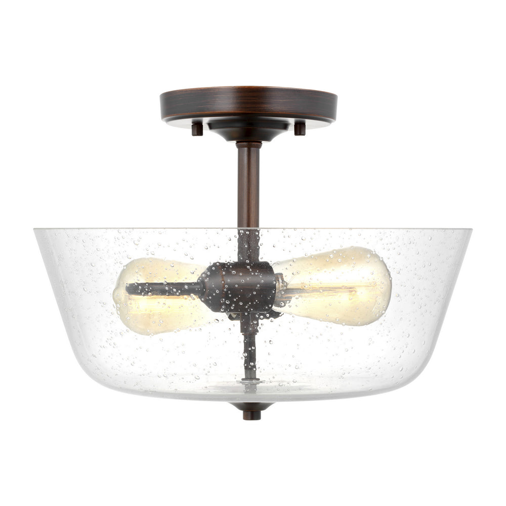 Generation Lighting Canada - Two Light Ceiling Semi-Flush Mount - Belton - Bronze- Union Lighting Luminaires Decor