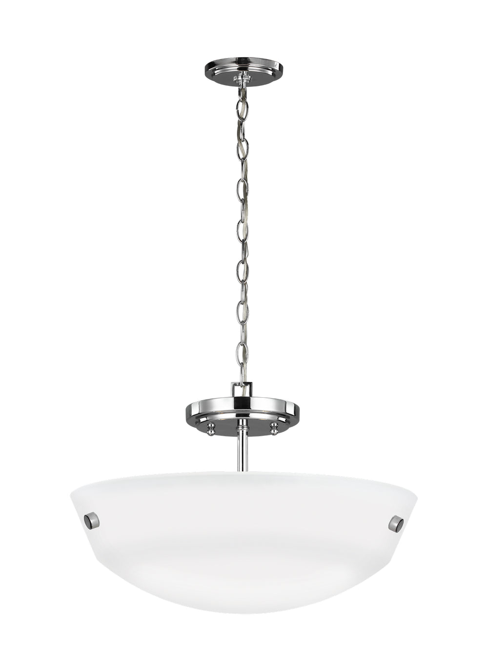 Generation Lighting Canada - Two Light Semi-Flush Convertible Pendant - Kerrville - Chrome- Union Lighting Luminaires Decor