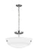 Generation Lighting Canada - Two Light Semi-Flush Convertible Pendant - Kerrville - Chrome- Union Lighting Luminaires Decor