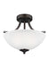 Generation Lighting Canada - Two Light Semi-Flush Convertible Pendant - Geary - Bronze- Union Lighting Luminaires Decor