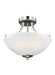 Generation Lighting Canada - Two Light Semi-Flush Convertible Pendant - Geary - Brushed Nickel- Union Lighting Luminaires Decor