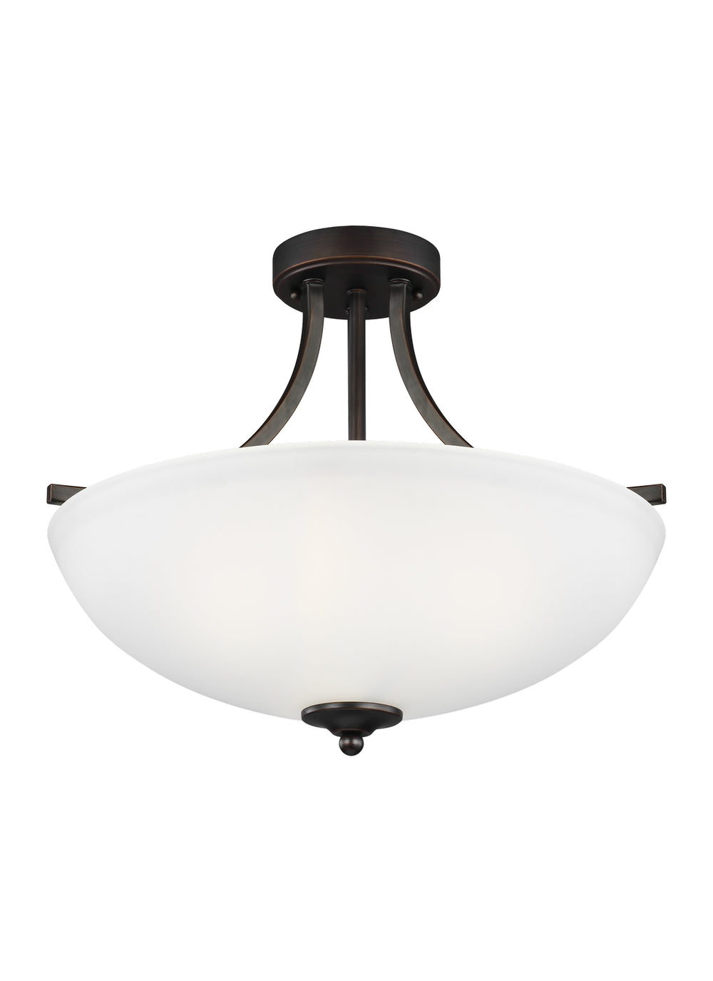 Generation Lighting Canada - Three Light Semi-Flush Convertible Pendant - Geary - Bronze- Union Lighting Luminaires Decor