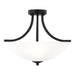 Generation Lighting Canada - Three Light Semi-Flush Convertible Pendant - Geary - Midnight Black- Union Lighting Luminaires Decor