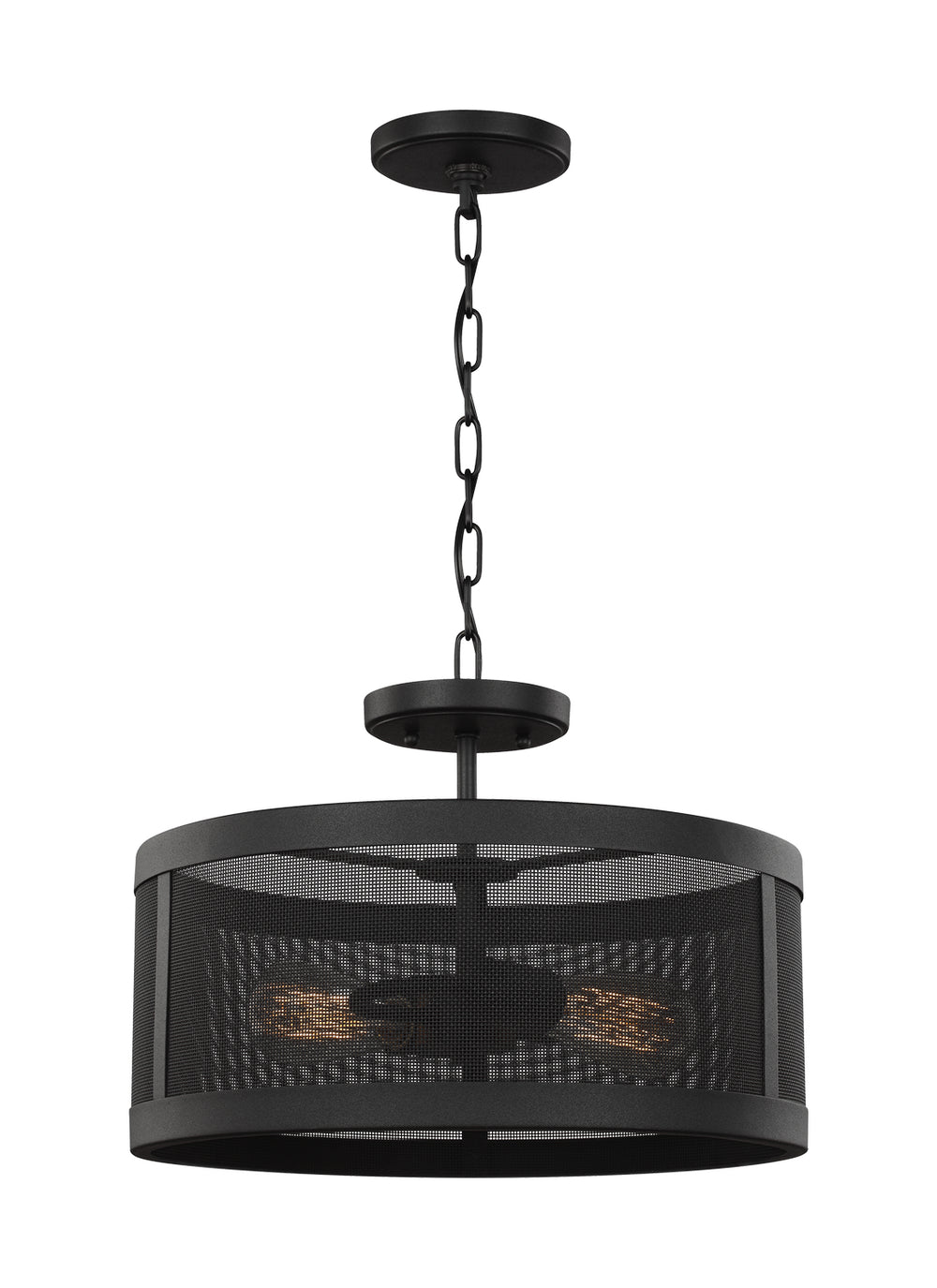 Visual Comfort Studio Canada - Two Light Semi-Flush Convertible Pendant - Gereon - Black- Union Lighting Luminaires Decor