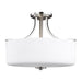 Generation Lighting Canada - Three Light Semi-Flush Mount - Canfield - Brushed Nickel- Union Lighting Luminaires Decor