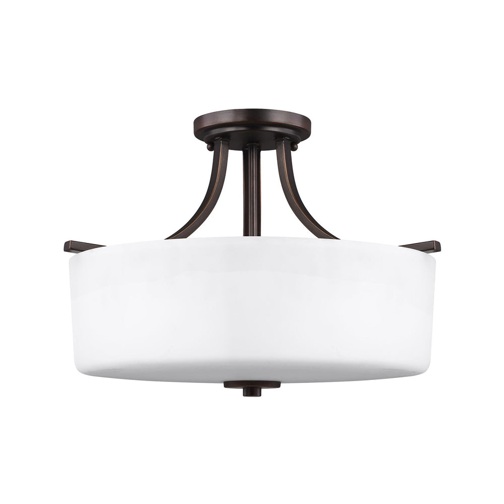 Generation Lighting Canada - Three Light Semi-Flush Mount - Canfield - Bronze- Union Lighting Luminaires Decor