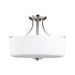 Generation Lighting Canada - Three Light Semi-Flush Mount - Canfield - Brushed Nickel- Union Lighting Luminaires Decor