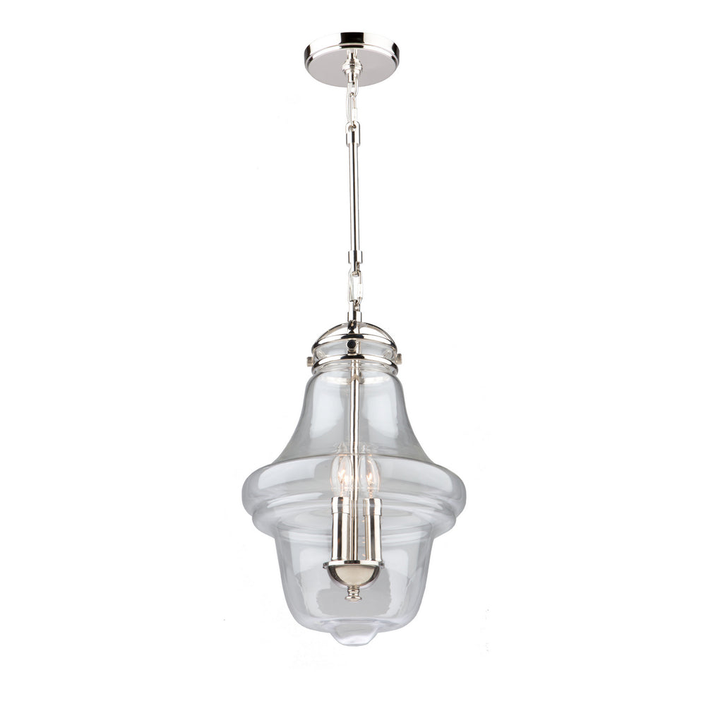 Artcraft Canada - Three Light Pendant - Alexandria - Polished Nickel- Union Lighting Luminaires Decor