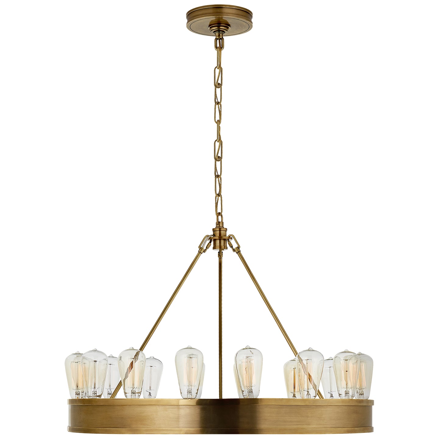 Ralph Lauren Canada - 16 Light Chandelier - Roark - Natural Brass- Union Lighting Luminaires Decor