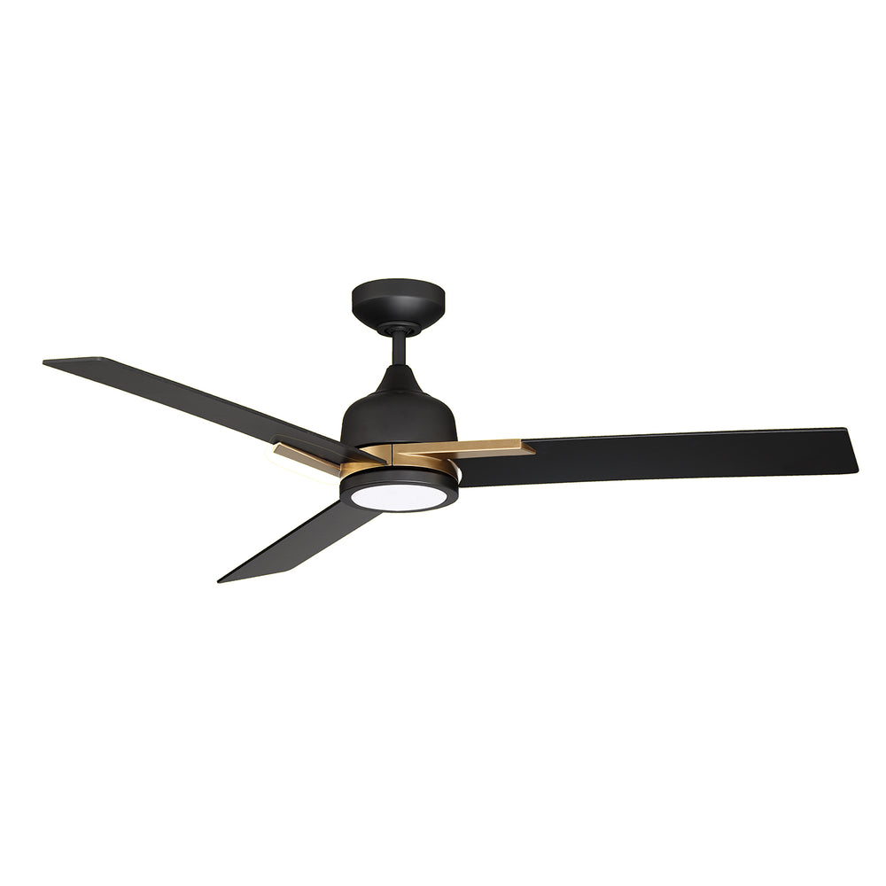 Kendal Canada - 52"Ceiling Fan - Triton - Black & Oilcan Brass- Union Lighting Luminaires Decor