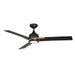 Kendal Canada - 52"Ceiling Fan - Triton - Black & Oilcan Brass- Union Lighting Luminaires Decor