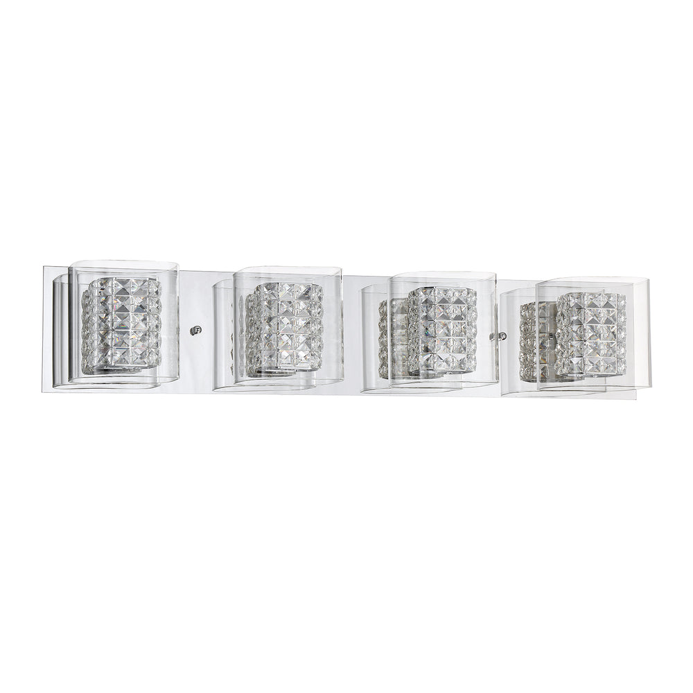 Kendal Canada - Four Light Bath - Crystorama - Chrome- Union Lighting Luminaires Decor