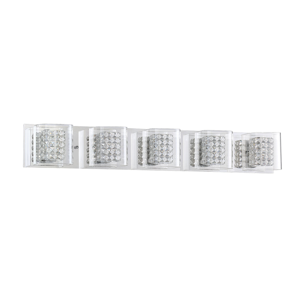 Kendal Canada - Five Light Bath - Crystorama - Chrome- Union Lighting Luminaires Decor
