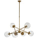 Visual Comfort Signature Canada - Six Light Chandelier - Turenne - Hand-Rubbed Antique Brass- Union Lighting Luminaires Decor