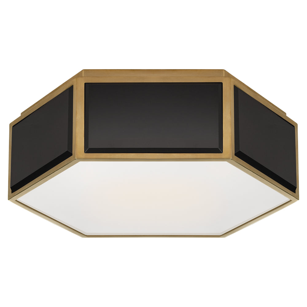 Visual Comfort Signature Canada - Two Light Flush Mount - Bradford - Black and Soft Brass- Union Lighting Luminaires Decor