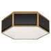 Visual Comfort Signature Canada - Two Light Flush Mount - Bradford - Black and Soft Brass- Union Lighting Luminaires Decor