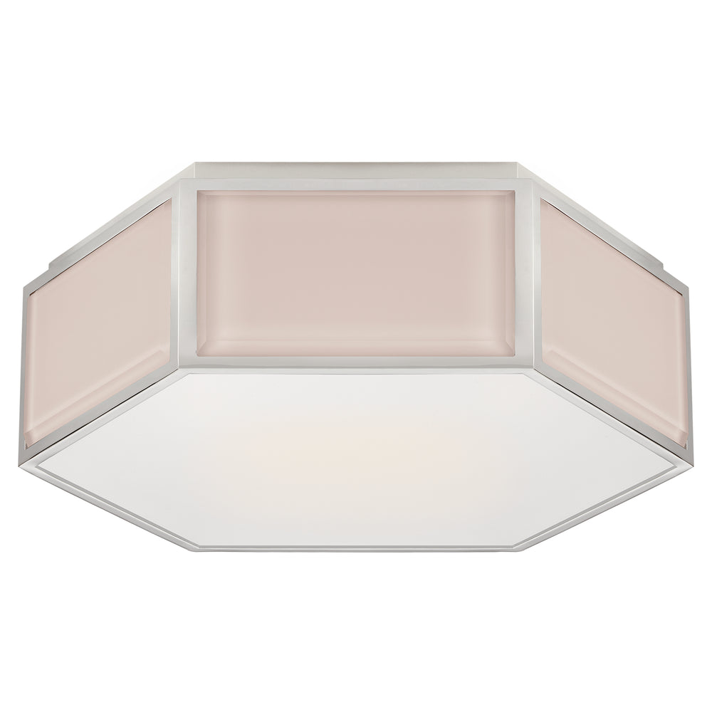 Visual Comfort Signature Canada - Two Light Flush Mount - Bradford - Blush and Polished Nickel- Union Lighting Luminaires Decor