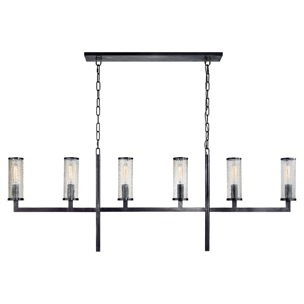 Visual Comfort Signature Canada - Six Light Linear Chandelier - Liaison - Bronze- Union Lighting Luminaires Decor