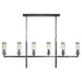 Visual Comfort Signature Canada - Six Light Linear Chandelier - Liaison - Bronze- Union Lighting Luminaires Decor