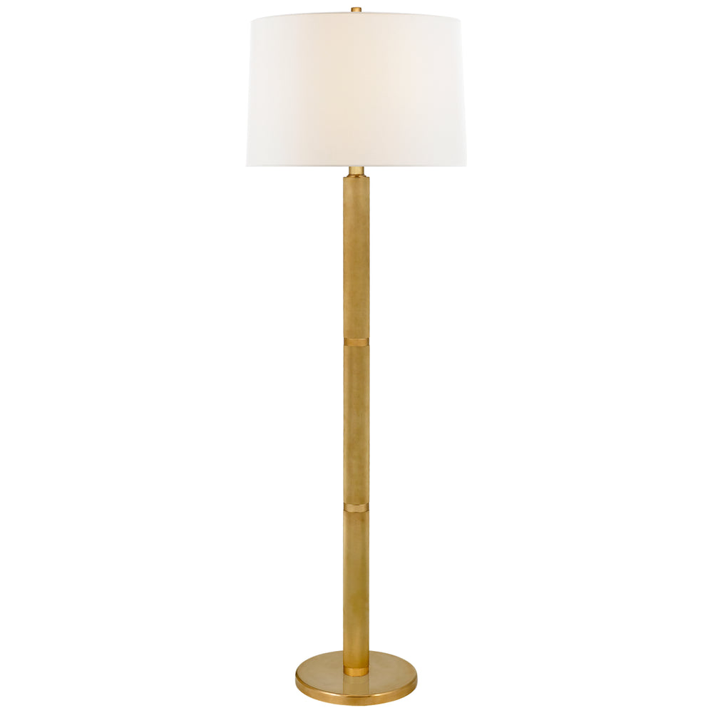 Ralph Lauren Canada - Two Light Floor Lamp - Barrett - Natural Brass- Union Lighting Luminaires Decor
