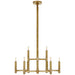 Ralph Lauren Canada - Nine Light Chandelier - Barrett - Natural Brass- Union Lighting Luminaires Decor