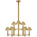 Ralph Lauren Canada - Nine Light Chandelier - Barrett - Natural Brass- Union Lighting Luminaires Decor
