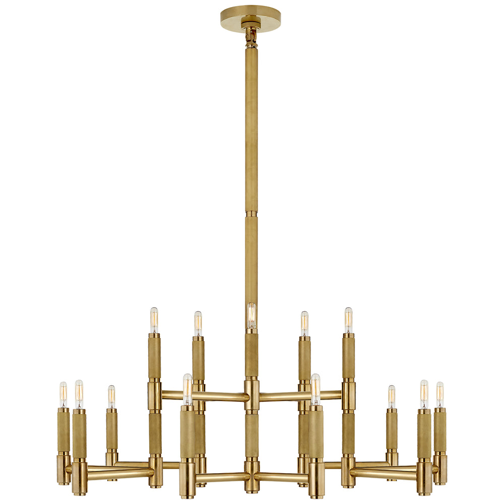Ralph Lauren Canada - 15 Light Chandelier - Barrett - Natural Brass- Union Lighting Luminaires Decor