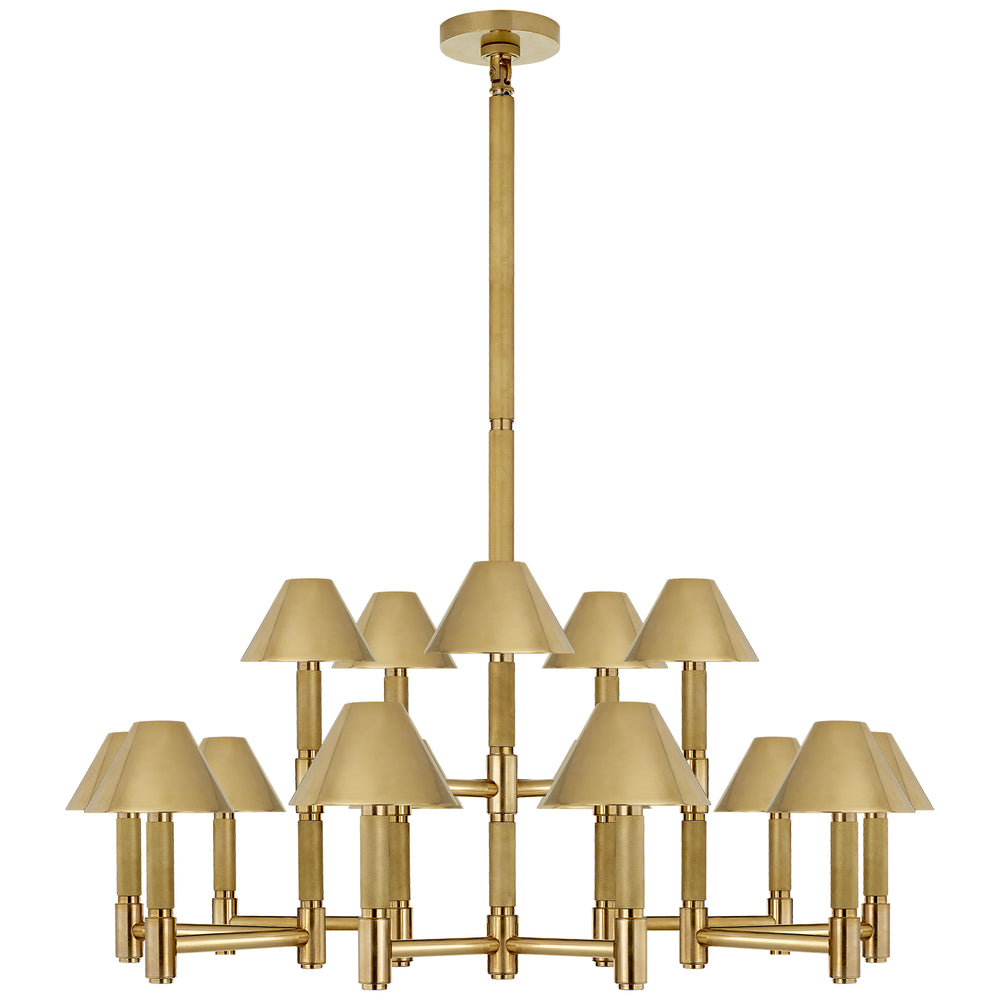 Ralph Lauren Canada - 15 Light Chandelier - Barrett - Natural Brass- Union Lighting Luminaires Decor