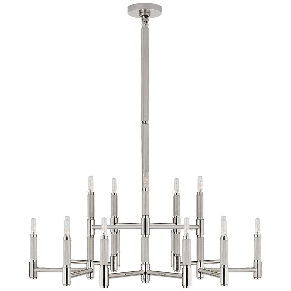 Ralph Lauren Canada - 15 Light Chandelier - Barrett - Polished Nickel- Union Lighting Luminaires Decor