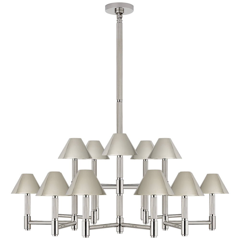 Ralph Lauren Canada - 15 Light Chandelier - Barrett - Polished Nickel- Union Lighting Luminaires Decor