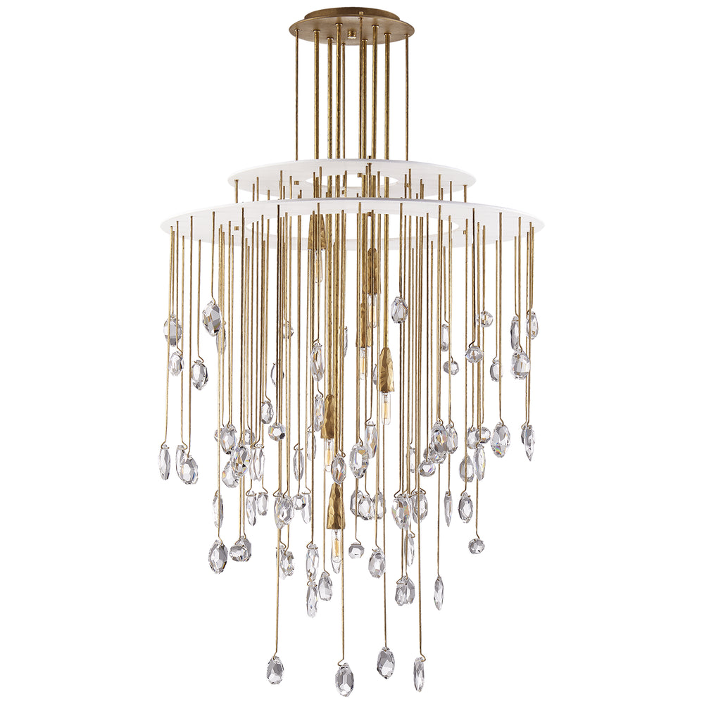 Ralph Lauren Canada - Six Light Chandelier - Hailee - Natural Brass and Plaster White- Union Lighting Luminaires Decor